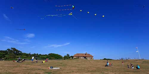 kite flying at Brenton Point State Park in Newport-credit-RI Commerce Corp