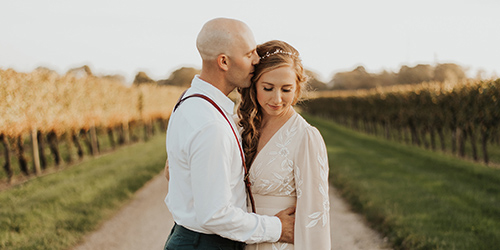 Wedding Embrace - Newport Vineyards - Middletown, RI